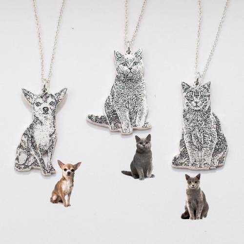 littlealienproducts:Your Pet Photo NecklacebyCaitlynMinimalist