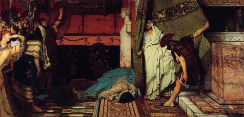 littlesoldierboots: A Roman Emperor (Claudius), Sir Lawrence Alma-Tadema, 1871 This scene depicts th