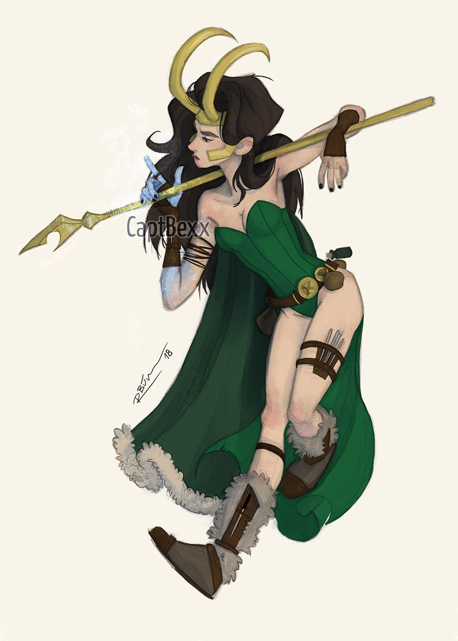 Before I forget... — Female Thor & Loki ^-^ Also on Society6 now! ;)...
