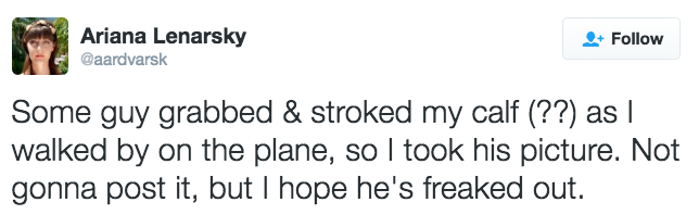 this-is-life-actually:  Woman live-tweets the aftermath of being groped on a planeOn