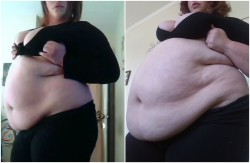hamgasmicallyfat:  The before is from when I started putting on a little weight…the after is today ;)