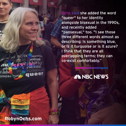 robynochs: Ochs said she added the word “queer” to her identity alongside bisexual in th