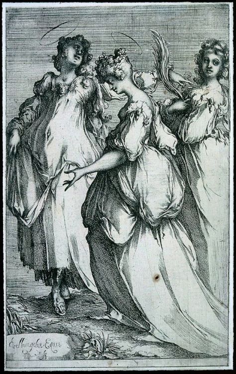 Three Holy Women by Jacques Bellange,1600-1616