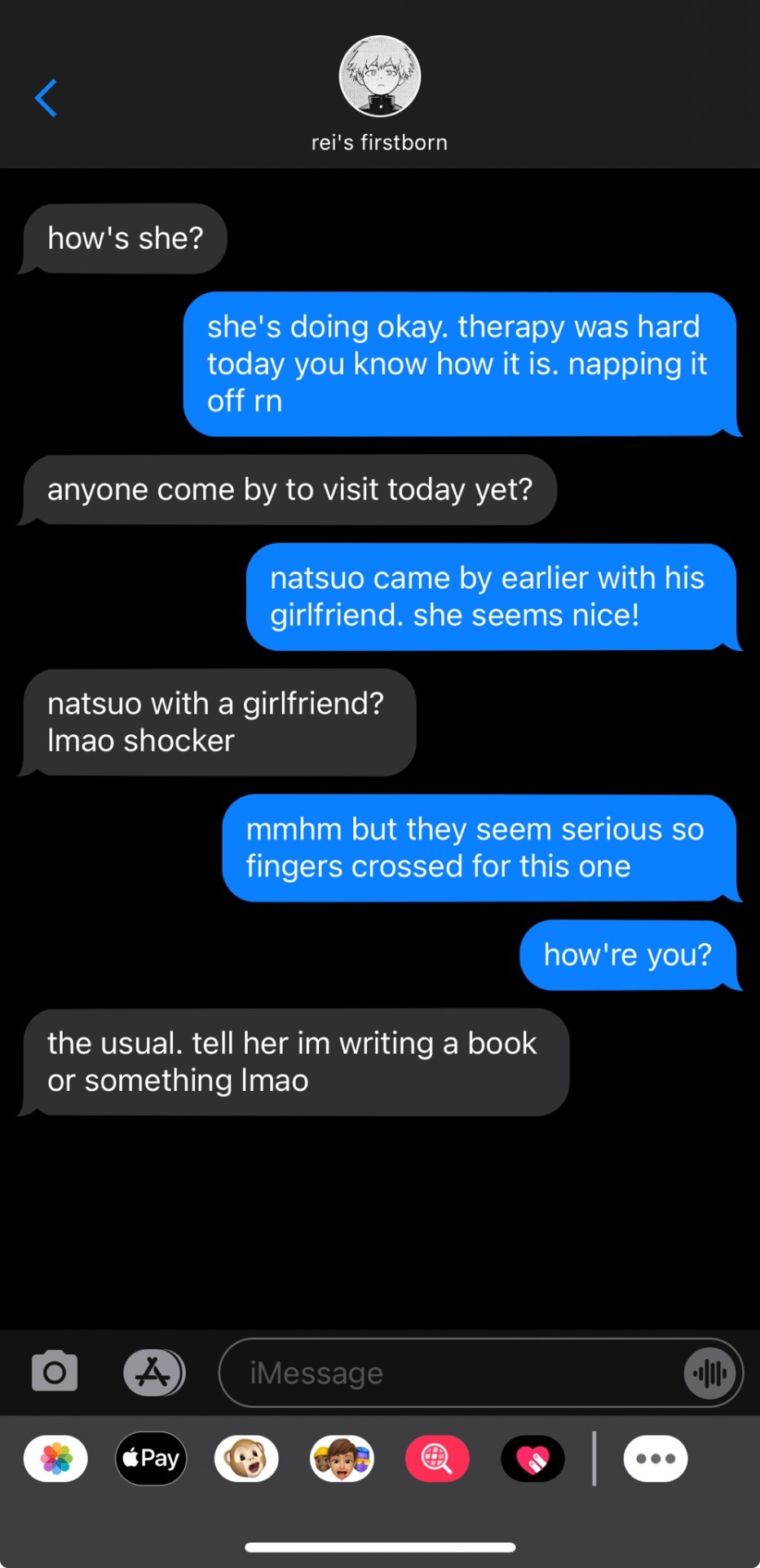 Any Touya Texts I Love Your Smaus Of Him Sm