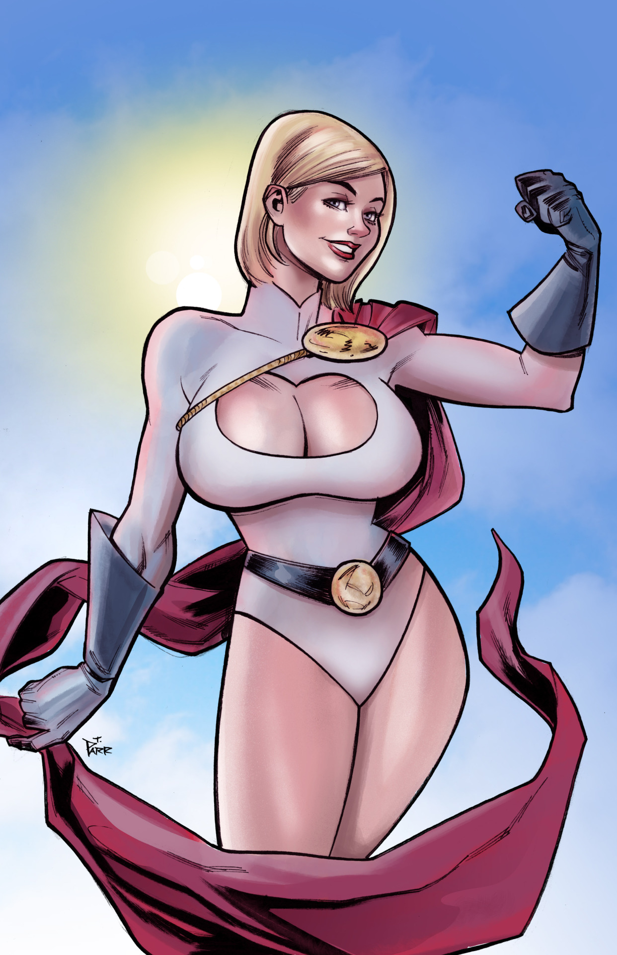 shonuffstudios:  Power Girl by Terry Parr. New pinup for 2014.