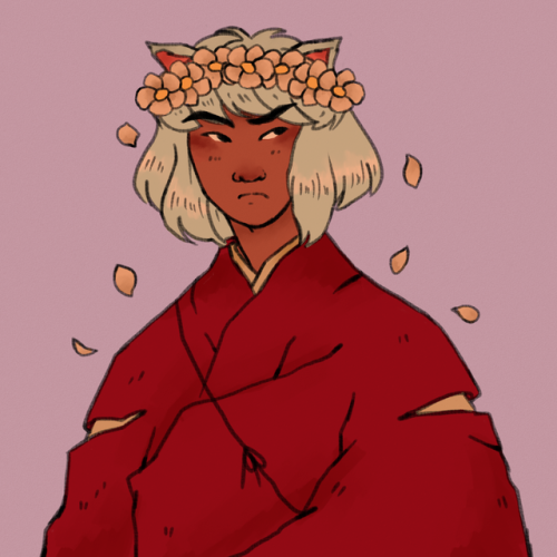 gobodosama: short fluffy haired inuyasha………….with a flower crown!!!!