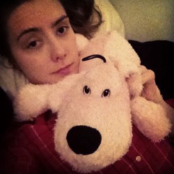 my lovely boyfriend presented me with this pink stuffed puppy to help when I&rsquo;m lonely &hellip;. he shall now be named Pinkerton.