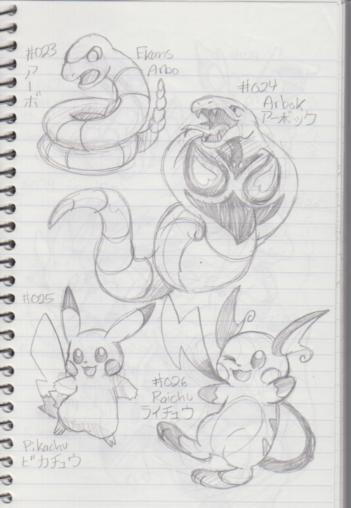 Pokemon Notebook! #001-026 #027-#068 #069-#103