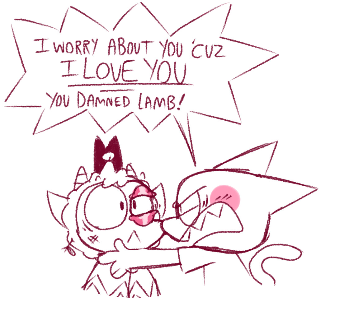 I think it would be funny if their love story was the cult followers(02)