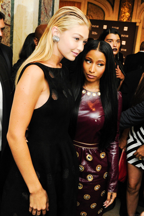 nickimlnaj:  Nicki Minaj and Gigi Hadid. 