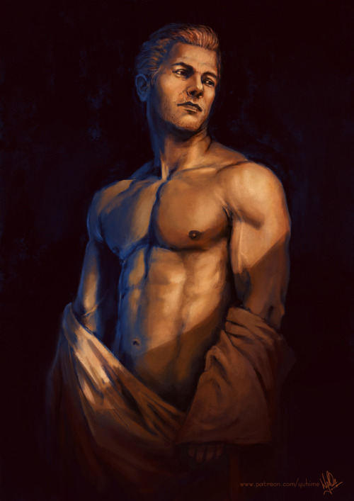 yuhimebarbara:Cullen for Rita H. (Dragon Age). I had some fun with light and shadows here.