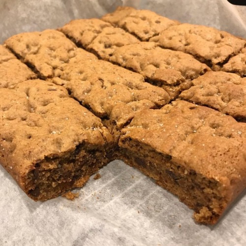 Paleo Tahini Blondies. I blame you @ashleysplate. They are so good and the touch of salt puts it ove