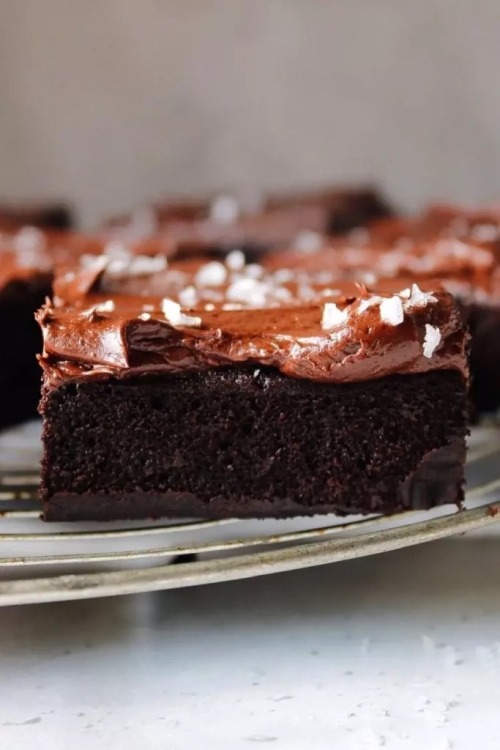 Espresso Sea Salt Frosted Brownies