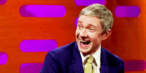 youshouldhaveletmesleep:  I’ve found the secret to happiness and it’s Martin Freeman laughing 