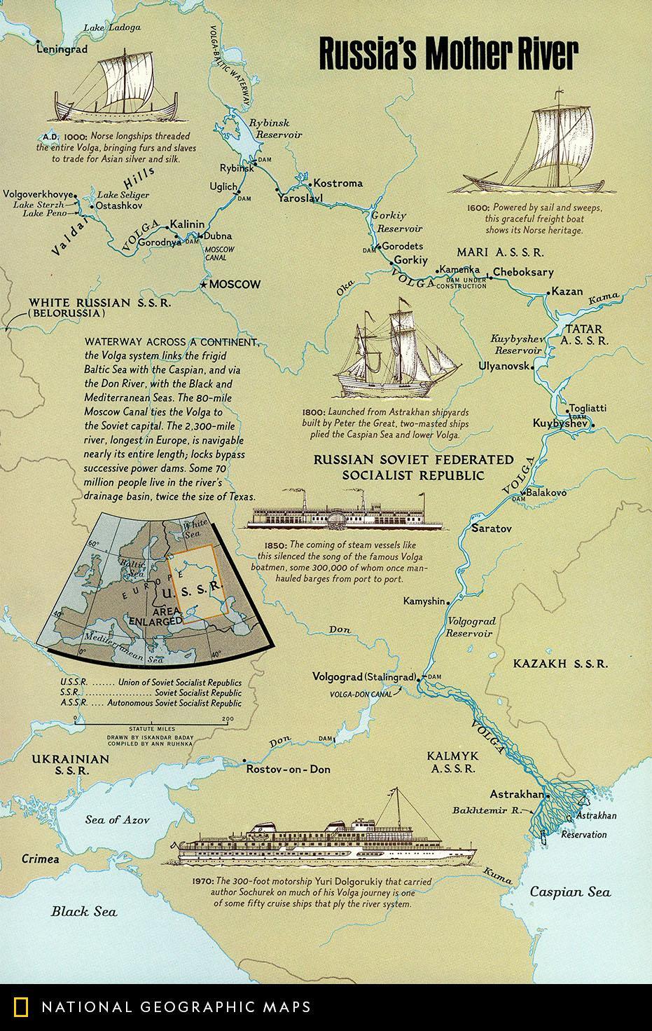 Volga River Europe Map
