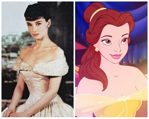 foreverlovingaudrey:  Disney animators were inspired by European stars when designing