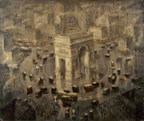 Paris   (Triumphal Arch in Paris - Etoile ) -  Aleksander Jędrzejewski  c. 1932Polish 1903-1974
