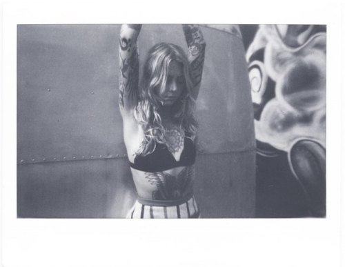 Miss @lauranotlauren shot with my new @mintcamera #Rf70 on @fujifilm_northamerica Instax monochrome.