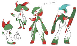 nsupremdrawings:  Ralts family variations~People