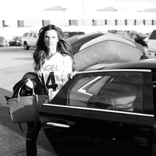 @victoriassecret: Point me to the runway!! @alessandraambrosio arriving at the airport in style