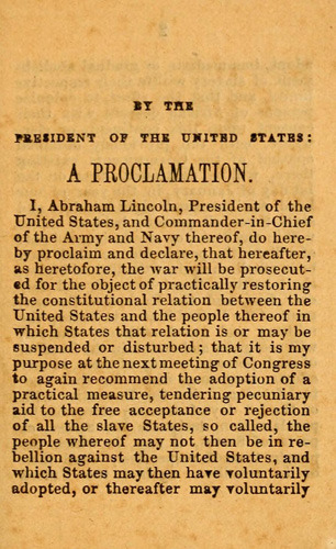 Lincoln Collection Distributing The Emancipation Proclamation