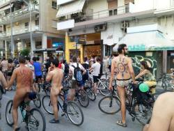 6th naked bike ride of Thessaloniki 2013 &ldquo;Less gas More ass&rdquo;
