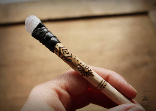  Wooden viking hair stick, hand carved and inscribed with pagan-inspired symbols.Made of ethically h