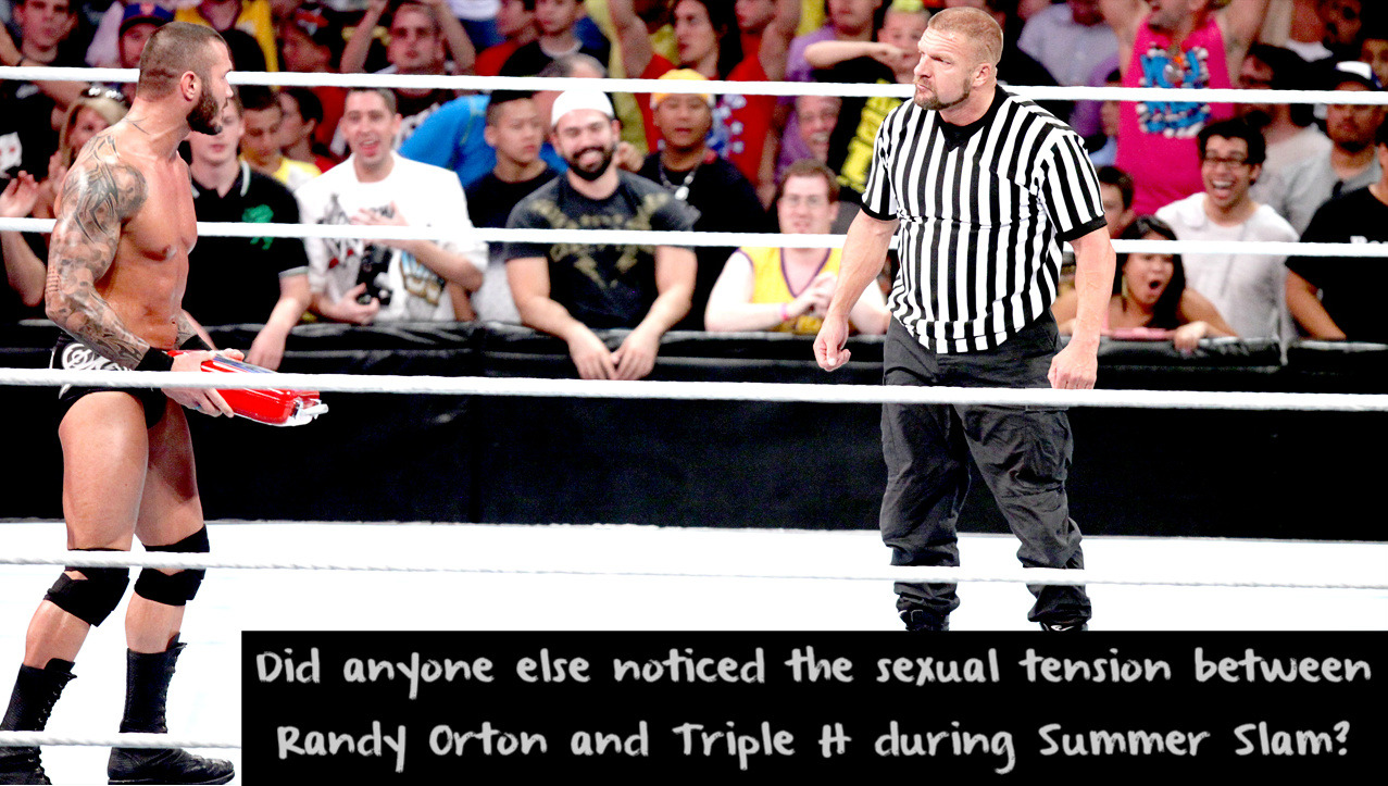 wrestlingssexconfessions:  Did anyone else noticed the sexual tension between Randy