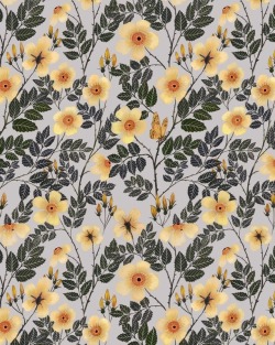 swan-bones:  Wild Yellow Roses pattern by