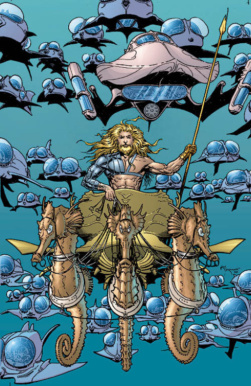 Mike Kaluta’s Aquaman covers from the 1990s.The Dan Jurgens run on the title, just before it was can