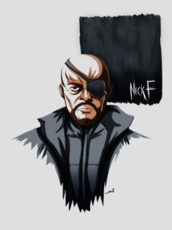 tachiwani:  Random drawing. Nick Fury from