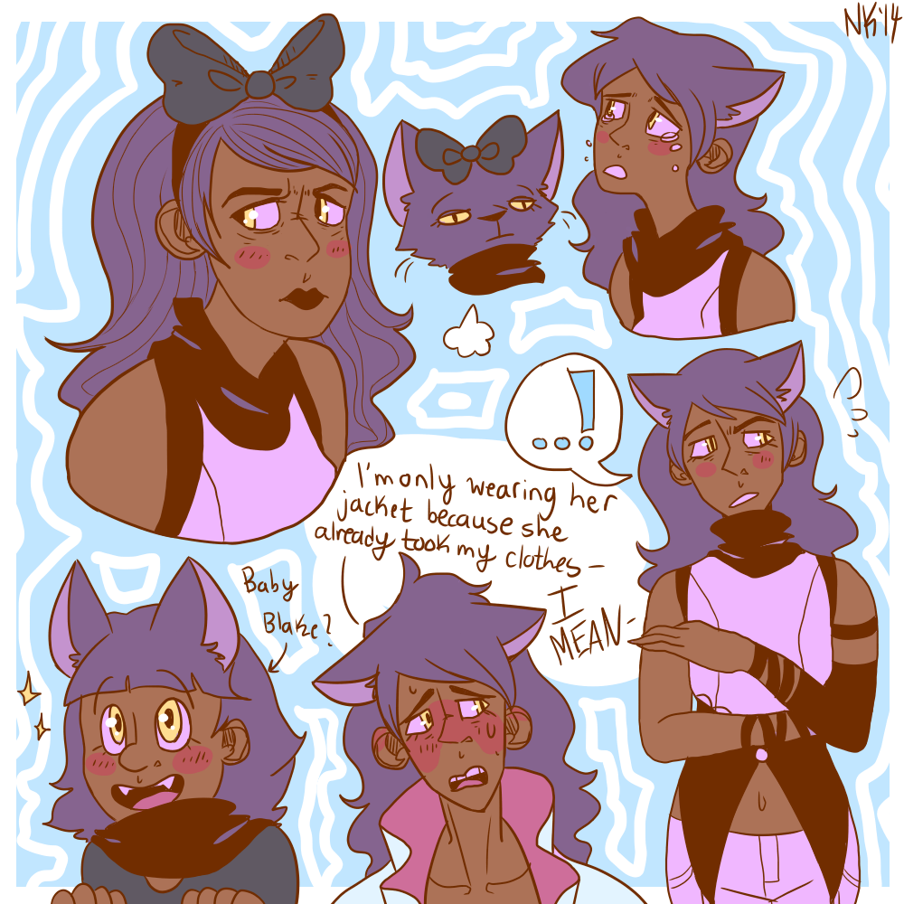 joyribbon:  super important doodles of a super important cat lesbian