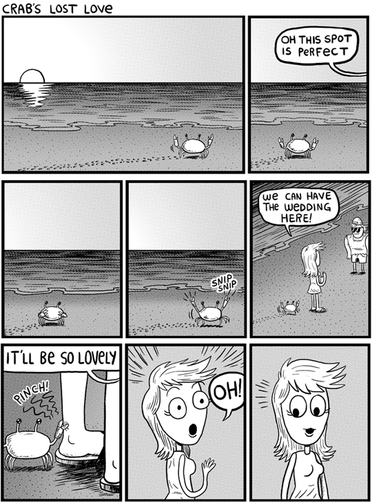 tastefullyoffensive:  &ldquo;Crab’s Lost Love&rdquo; (comic by Gunshow)