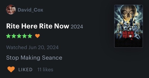 A Few Of My Fave Letterboxd Reviews Of Rite Here Right Now Pt 2.