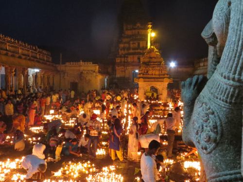 Diwali at Virupaksha Shiva temple, Hampi, Karnataka
