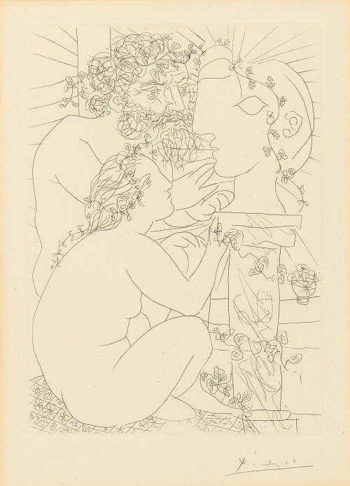 thunderstruck9: Pablo Picasso (Spanish, 1881-1973), Sculpteur, 1933. Etching on vellum, sheet: 44.9 