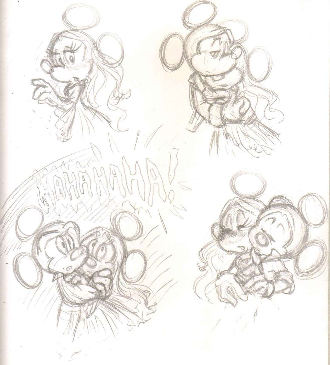 tumblr mickey mouse and minnie drawings