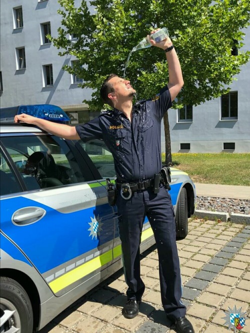 In Germany We Say:'Bullenhitze' (Bulle=Bull/Policeman , Hitze= Heat)