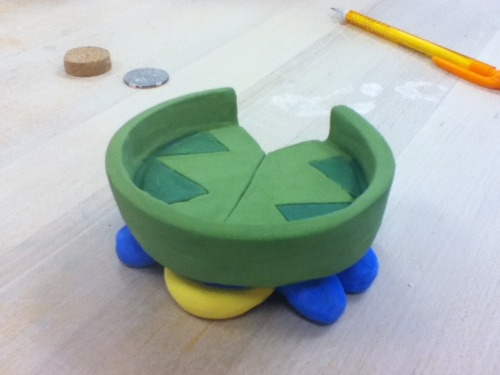 sunnychespin:My Lotad coaster that I made in ceramics!
