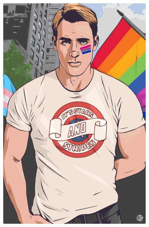 thefingerfuckingfemalefury: shop5: Pride Steve 2019 Redraw – [Etsy]  <3 When Captain America thro