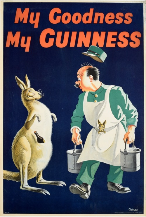 vintagepromotions: ‘My Goodness My Guinness’Guinness poster featuring a zookeeper surprised to see a