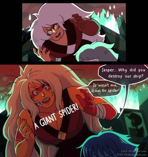 dav-19:  I did some funny screenshots, and wanted to redraw one… But then I came up with a little story.http://dav-19.deviantart.com/art/Steven-Universe-Screenshots-Redraw-549321577  This should totally be canon! XD