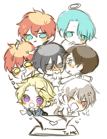 oyakorodesu:    bec im sure i cant finish it on time i’ll mash them up to standee that can be keychain as well *-*b (wip)   