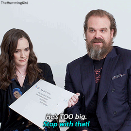 thehumming6ird:Winona Ryder is NOT here for any of David Harbour’s self deprecationBonus: