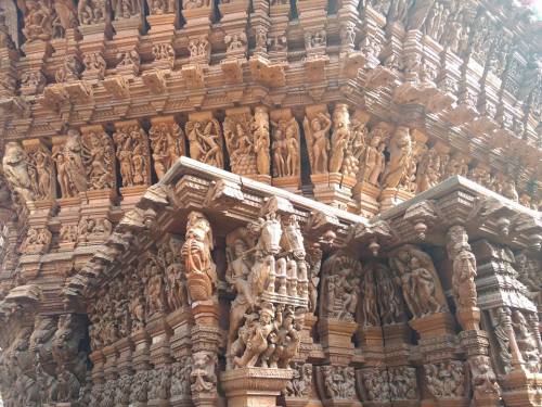 Detais from thers (chariots) of Nataraja Chindambaram temple, Tamil Nadu