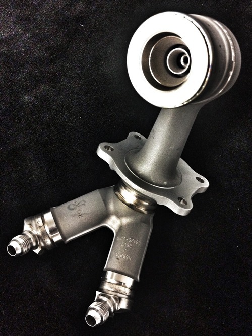 A 3D-printed fuel nozzle for the LEAP. Image credit: CFM International