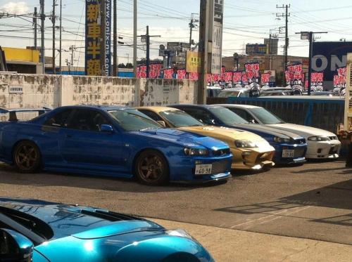 exoticarsrr:  Fast & Furious Style! Nissan Skyline R34 & R33 Toyota Supra Super Shot!