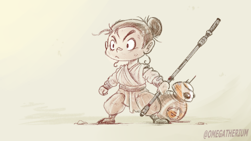 Merry Christmas tumblr, today i humbly offer you a Rey drawn in the style of original Dragonball as 
