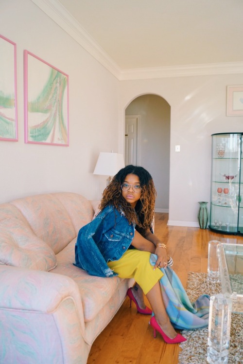 caramelalamode: Chartreuse x Hot PinkWhen winter feels like spring, I must oblige. Chartreuse x hot 