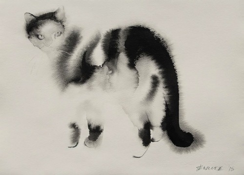 mymodernmet:Endre Penovác captures the aloofness, mystique and charm of fluffy cats in his expressiv